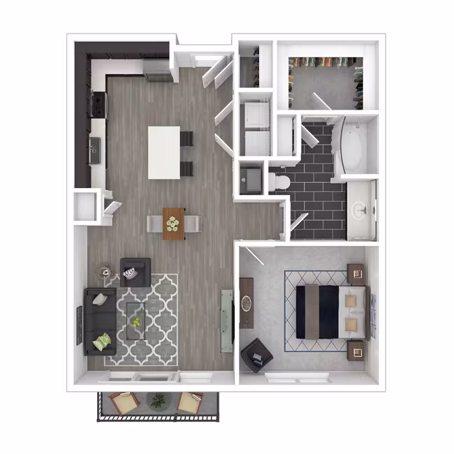 1 Bedroom 2110 floor plan